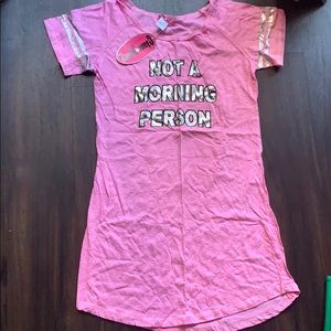 Pajama Dress “Not a Morning Person”